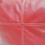 bolso cuero rojo artesano hecho a mano popelin barcelona espana